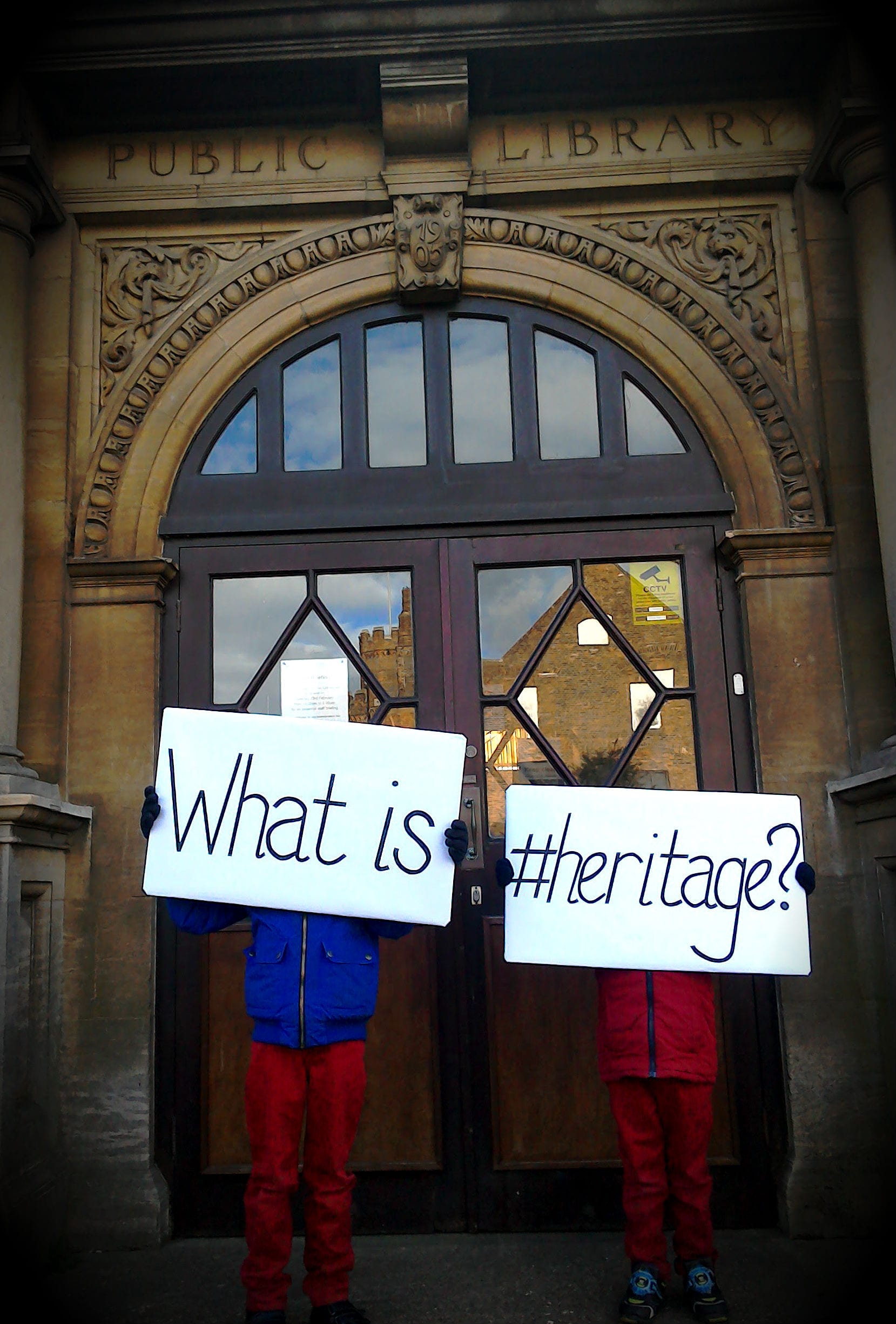 What is #heritage? The entrance to Gainsborough Public Library.